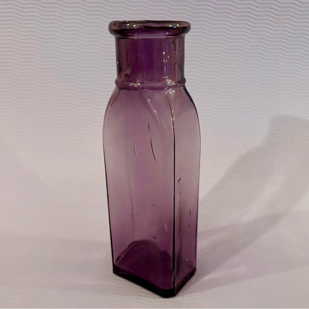 RARE Antique 1800 Pacific Vinegar & Pickle Works Purple Amethyst Glass Bottle